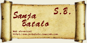 Sanja Batalo vizit kartica